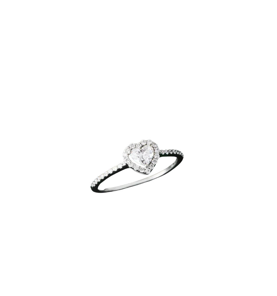 Diamond Heart Cut Solitaire Ring