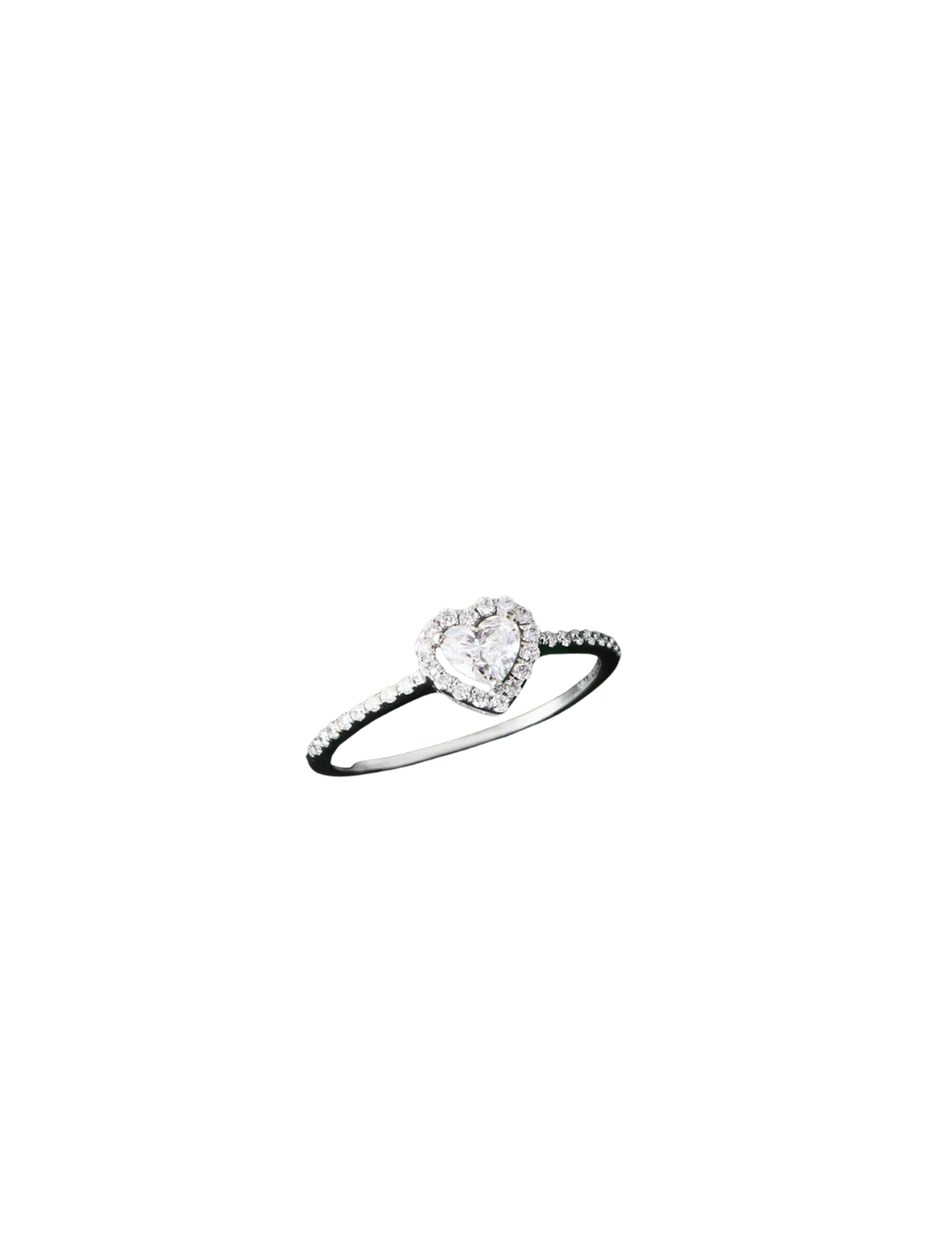 Diamond Heart Cut Solitaire Ring